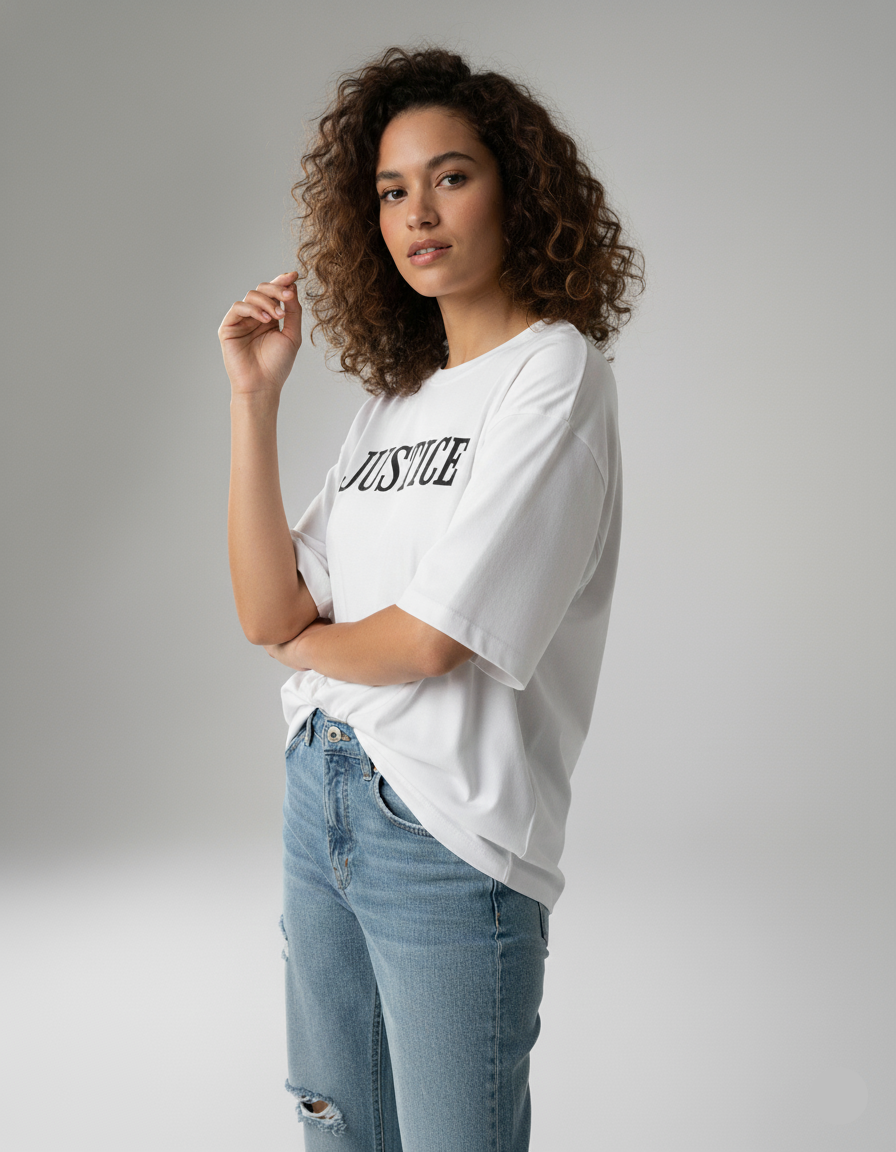 JUSTICE - Unisex Terry Oversized T-Shirt
