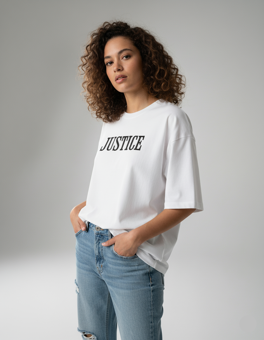 JUSTICE - Unisex Terry Oversized T-Shirt