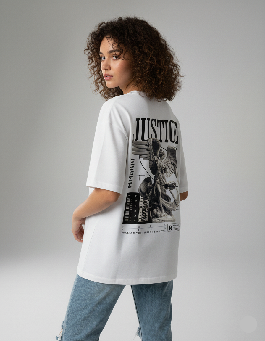 JUSTICE - Unisex Terry Oversized T-Shirt