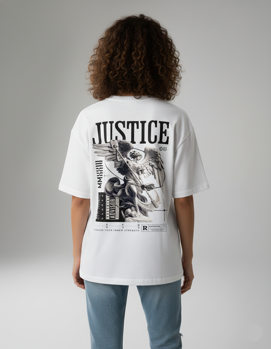 JUSTICE - Unisex Terry Oversized T-Shirt