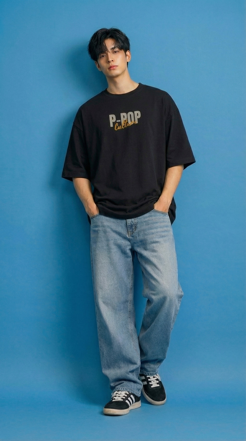 P-POP Culture - Unisex Terry Oversized T-Shirt