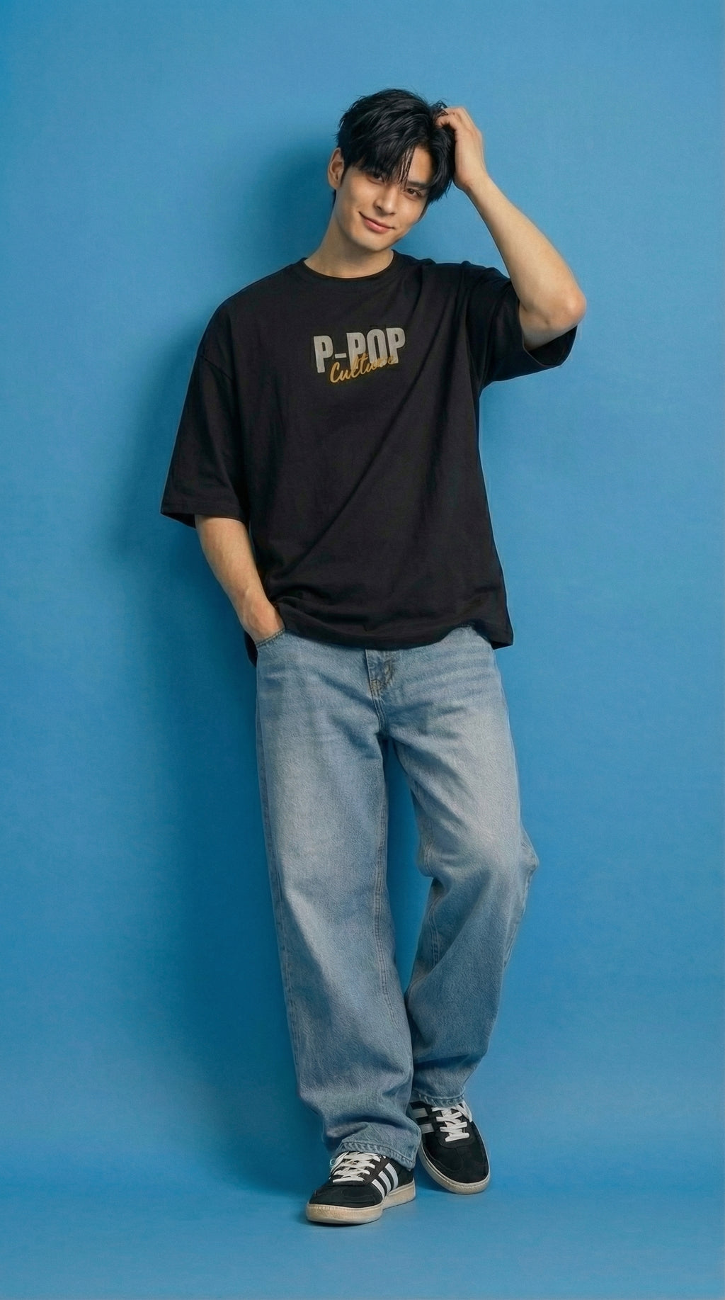 P-POP Culture - Unisex Terry Oversized T-Shirt