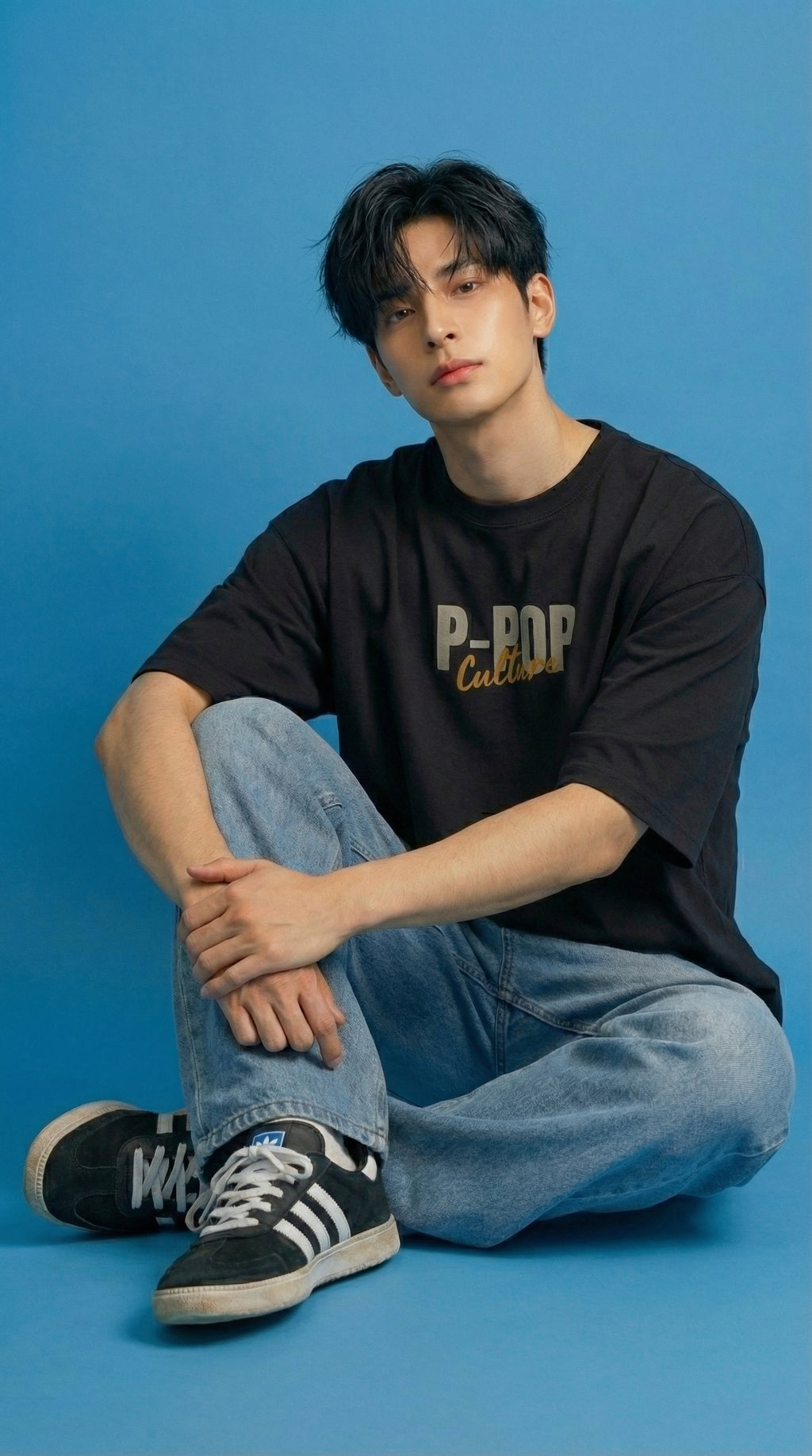P-POP Culture - Unisex Terry Oversized T-Shirt