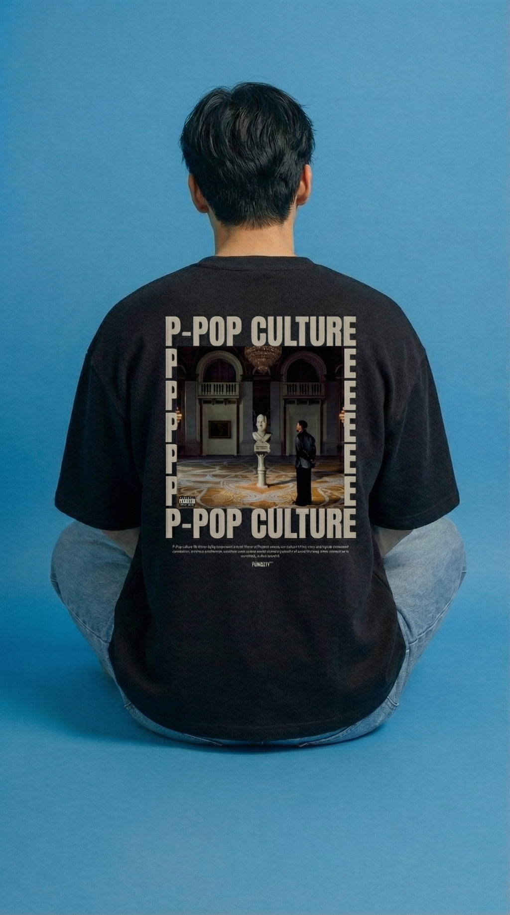 P-POP Culture - Unisex Terry Oversized T-Shirt