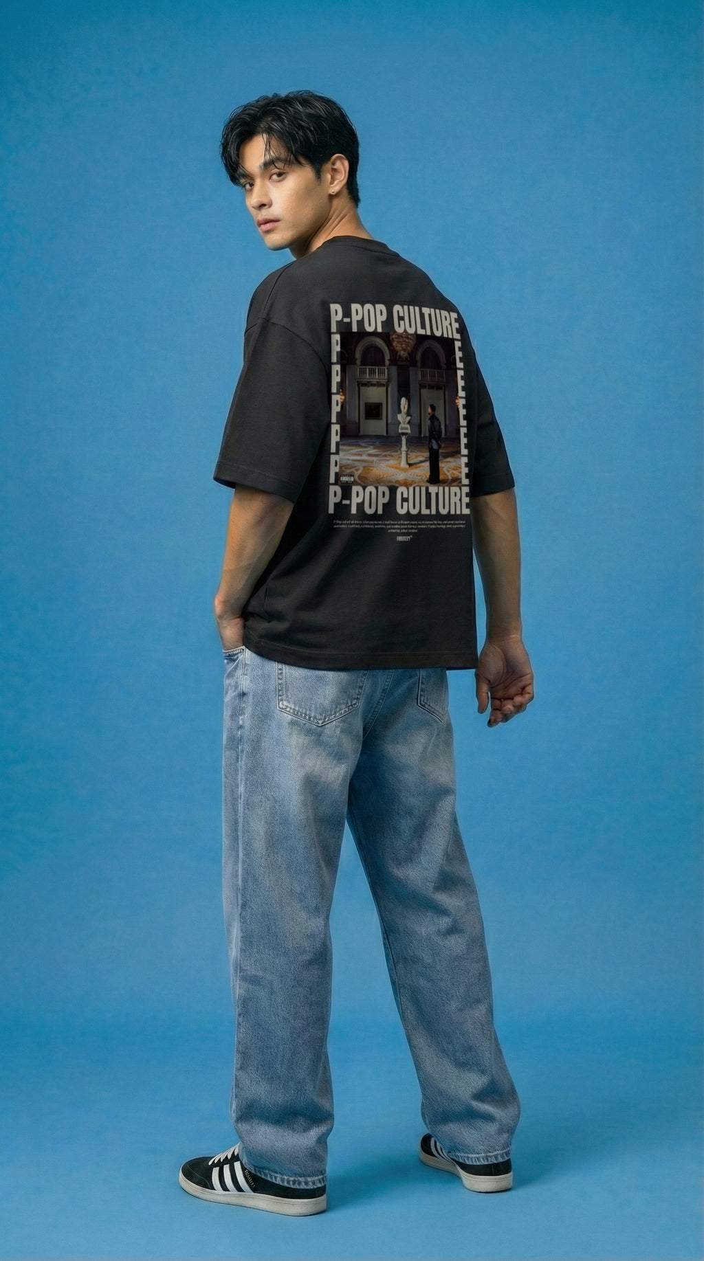 P-POP Culture - Unisex Terry Oversized T-Shirt