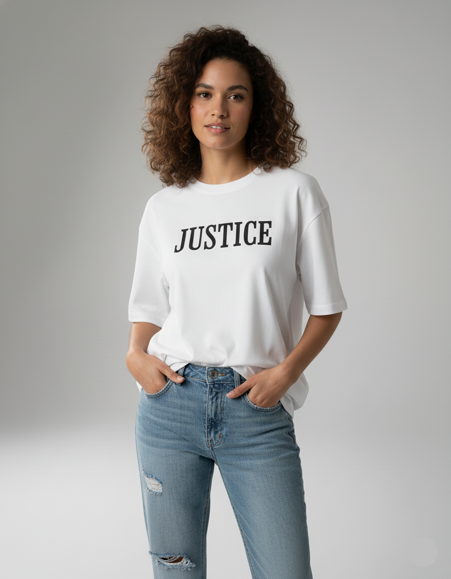 JUSTICE - Unisex Terry Oversized T-Shirt